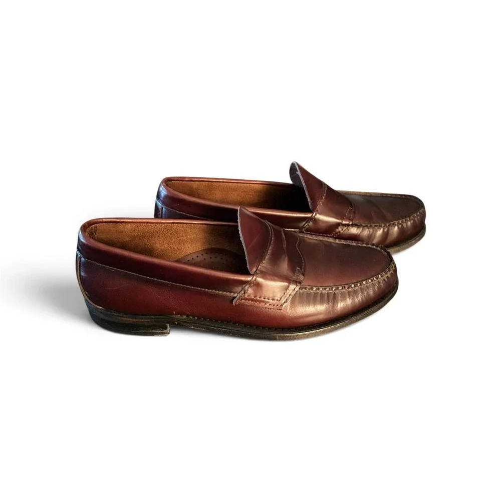 Vintage Dexter USA Handsewn Leather Penny Loafers – Men's 9D – Oxblood